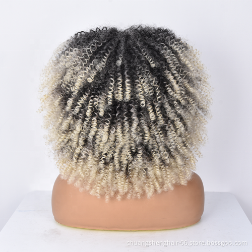 OEM & ODM acceptable high temperature fiber heat resistant synthetic wig non lace front wigs short wholesale synthetic wigs